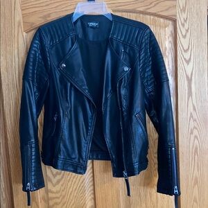 Black leather jacket